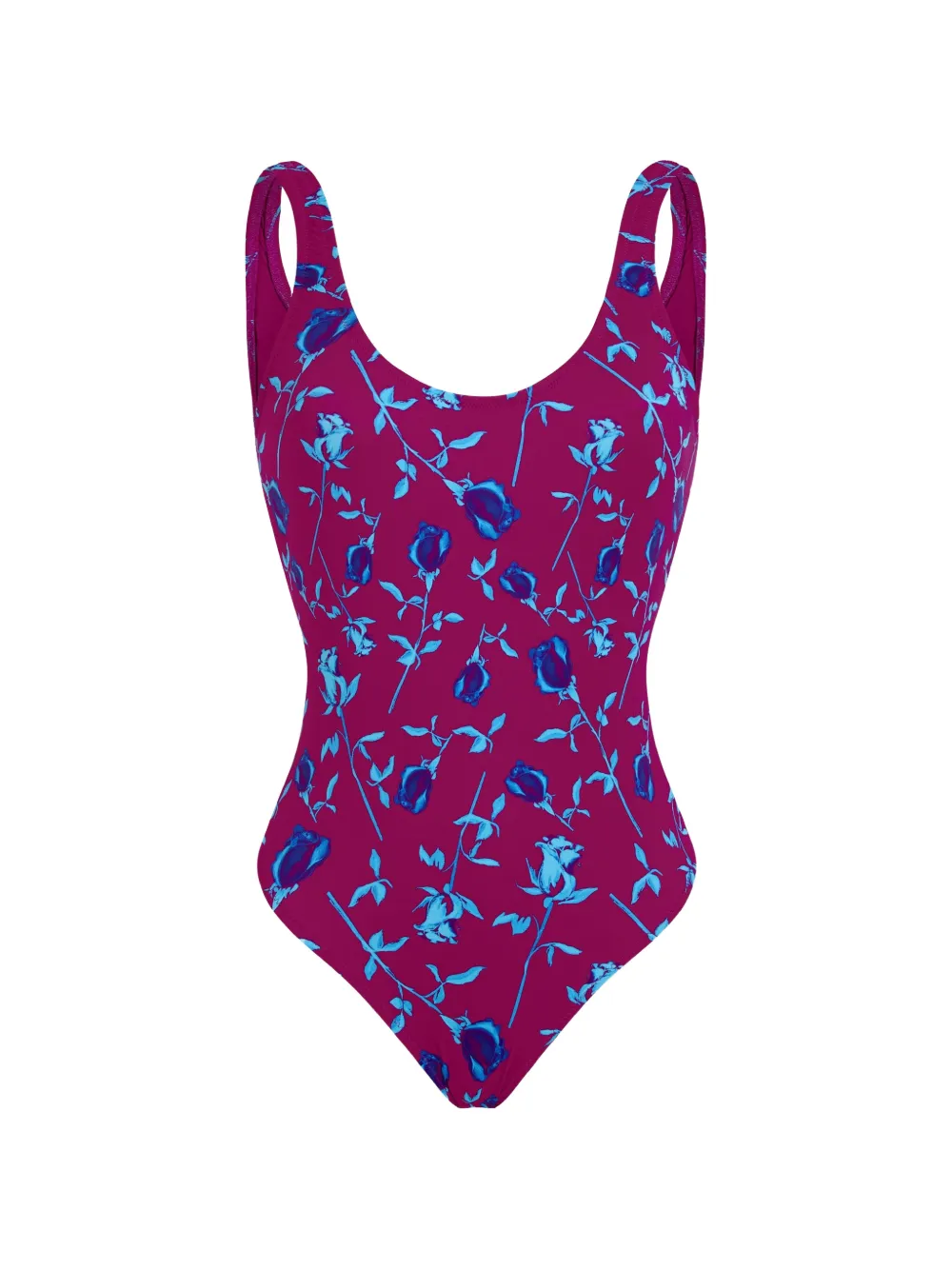 Vilebrequin floral-print deep-neckline swimsuit - Rosa
