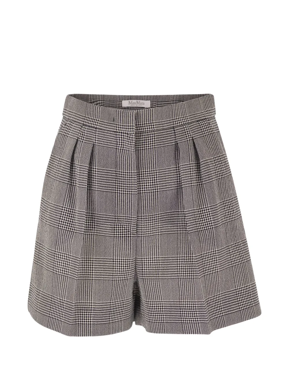Max Mara Prince of Wales check pleated shorts - Neutrals