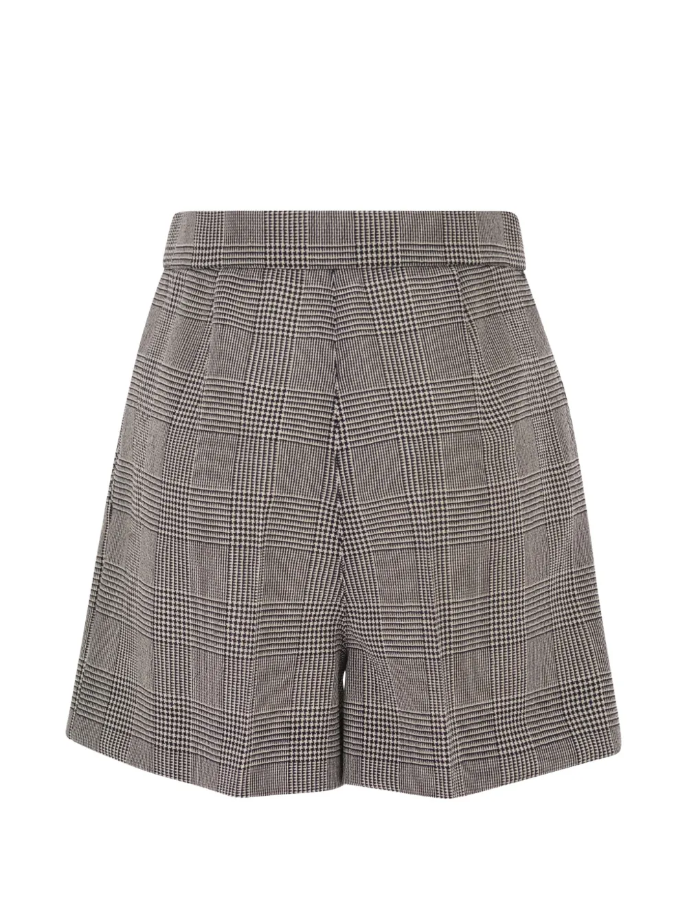 Max Mara Prince of Wales geruite shorts met plooien Blauw