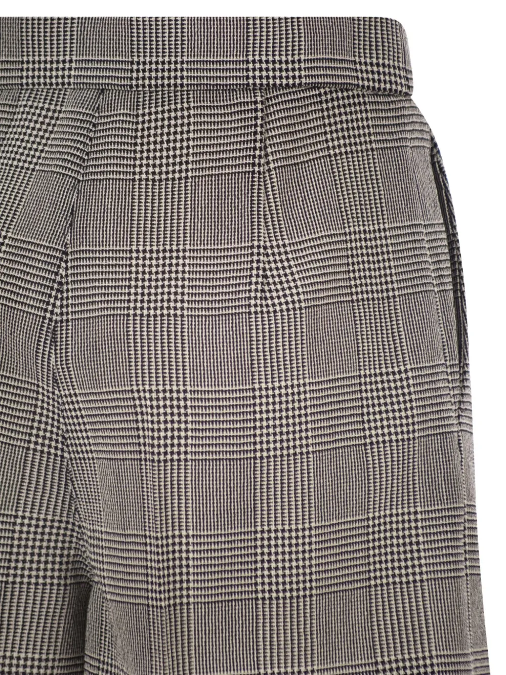 Max Mara Prince of Wales geruite shorts met plooien Blauw