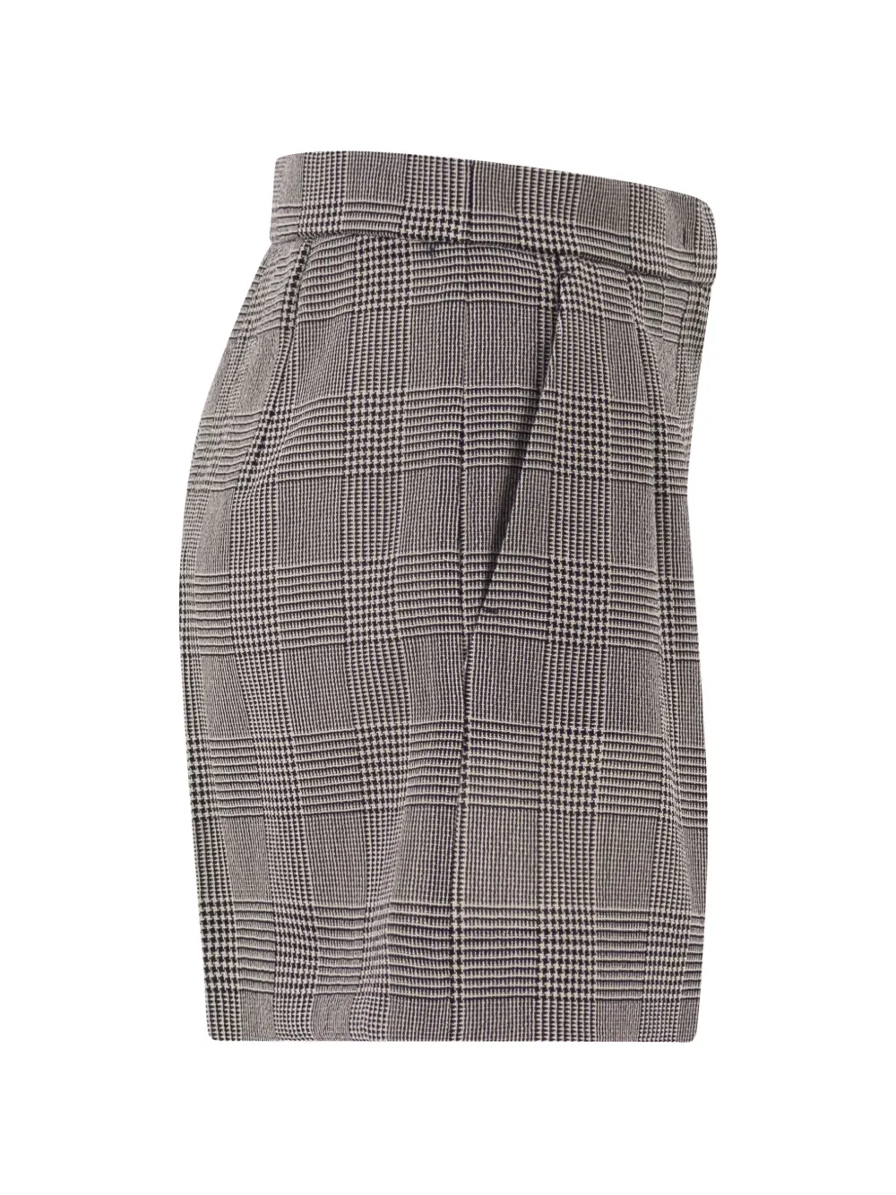Max Mara Prince of Wales geruite shorts met plooien Blauw