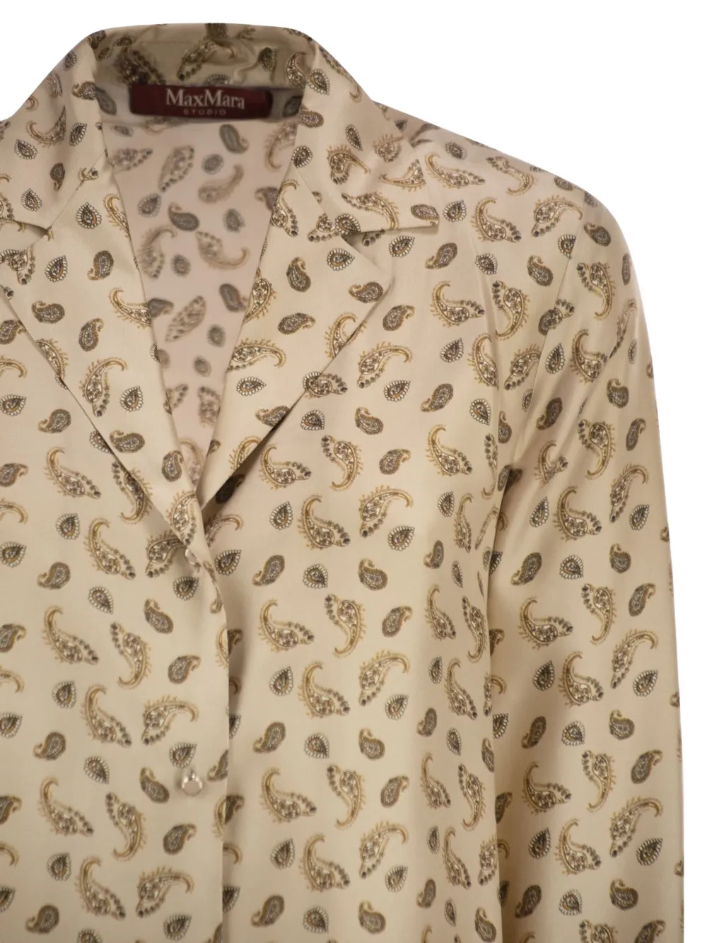 Max Mara blouse met paisley-print Beige