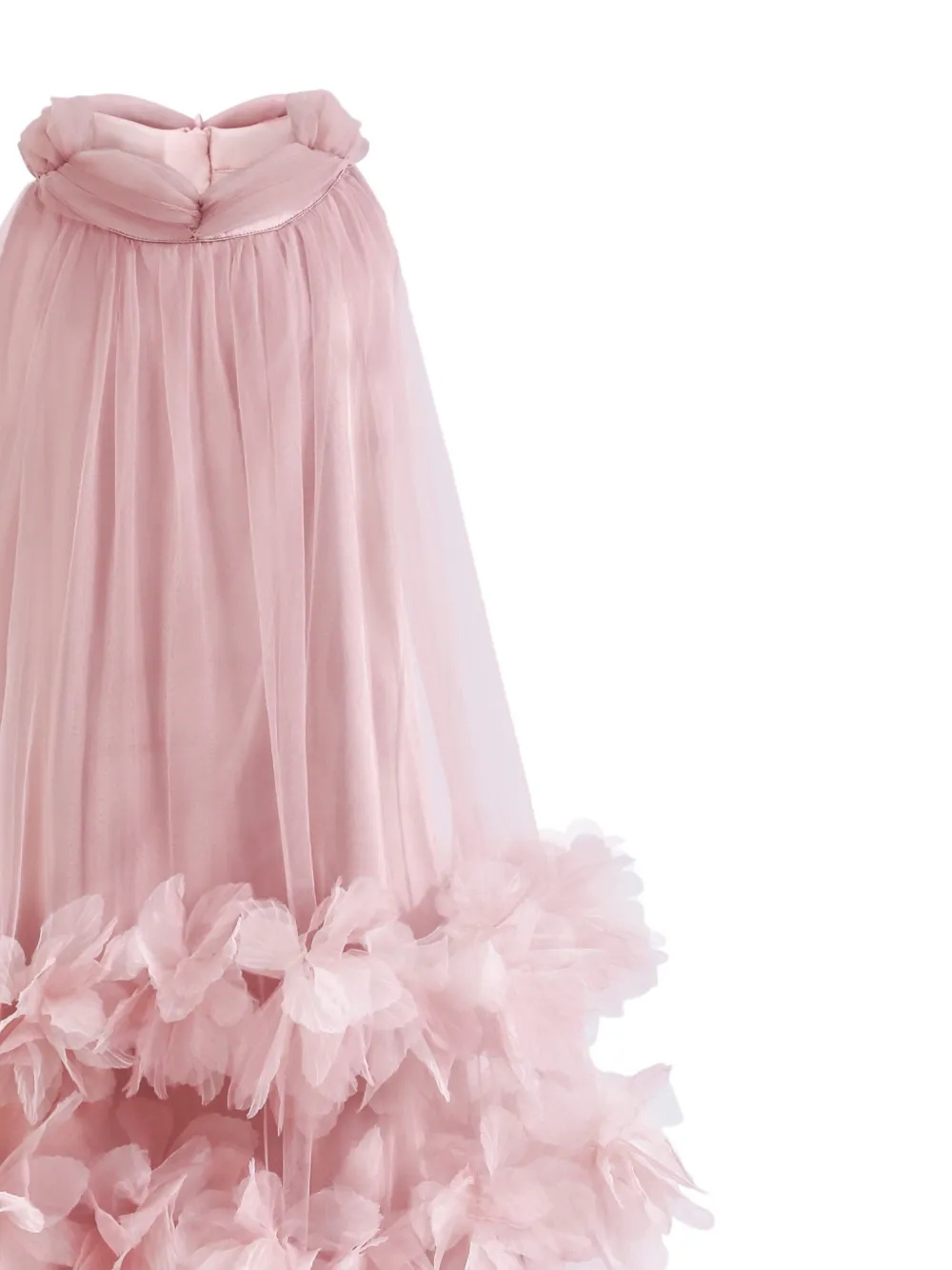 Tulleen Elaris jurk met bloemenpatch Roze