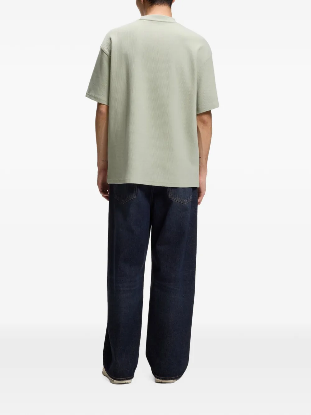 HUGO Nuwaffle T-shirt met korte mouwen Beige