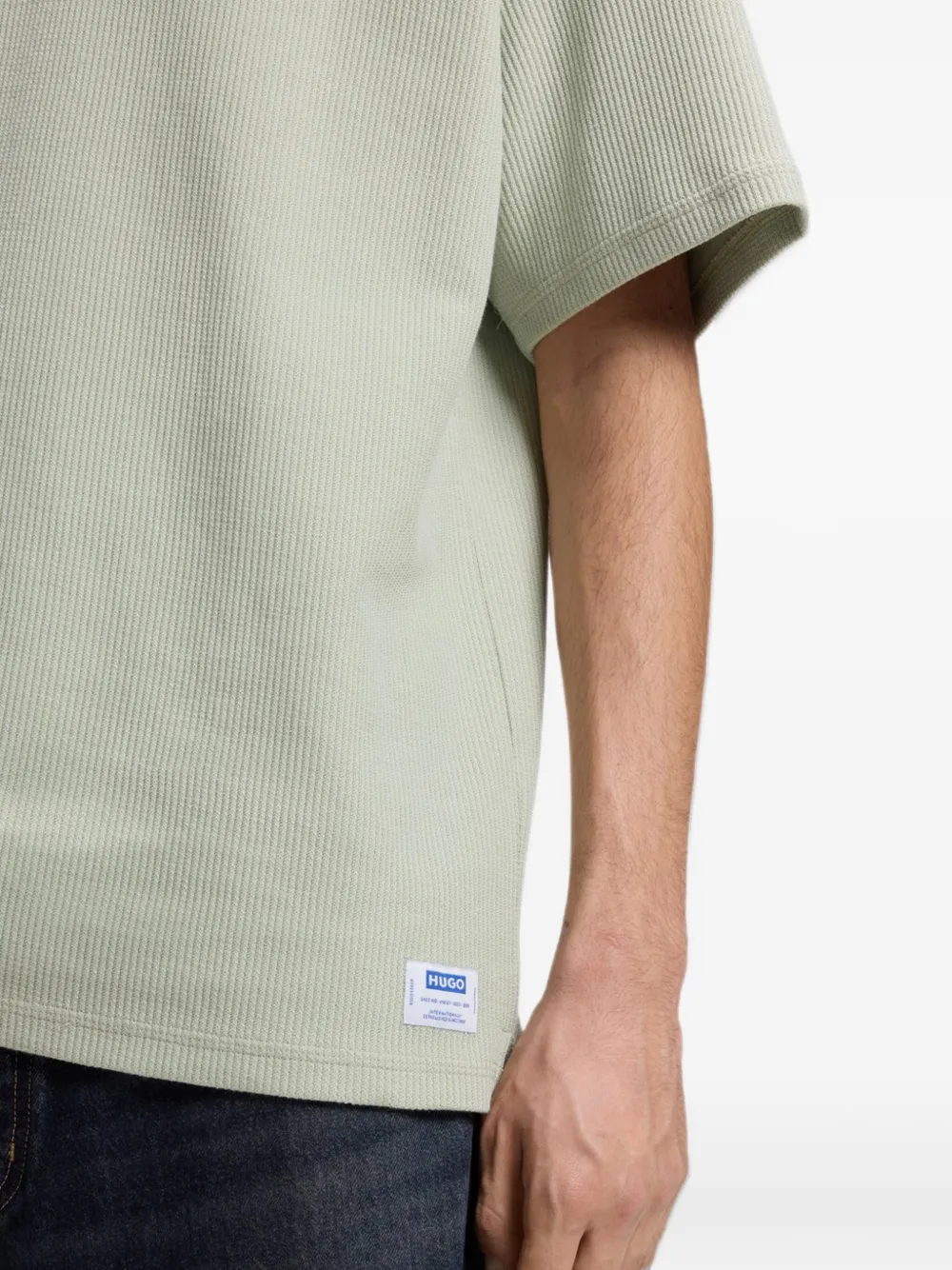 HUGO Nuwaffle T-shirt met korte mouwen Beige