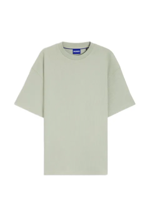 HUGO waffle-structure T-shirt in a cotton blend