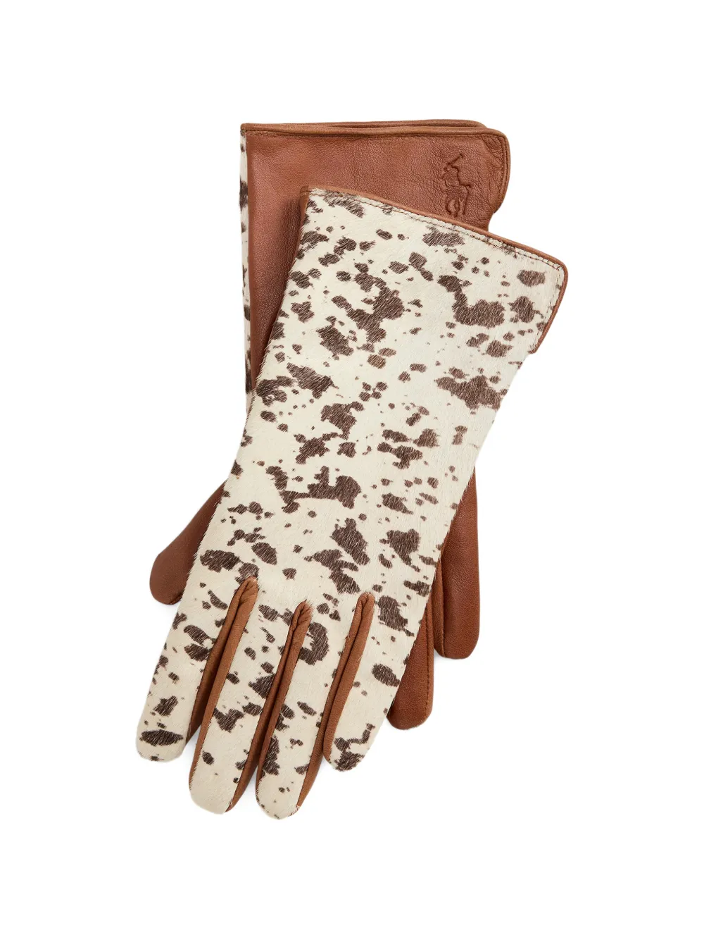 Polo Ralph Lauren Handschoenen met koeprint en textuur Bruin