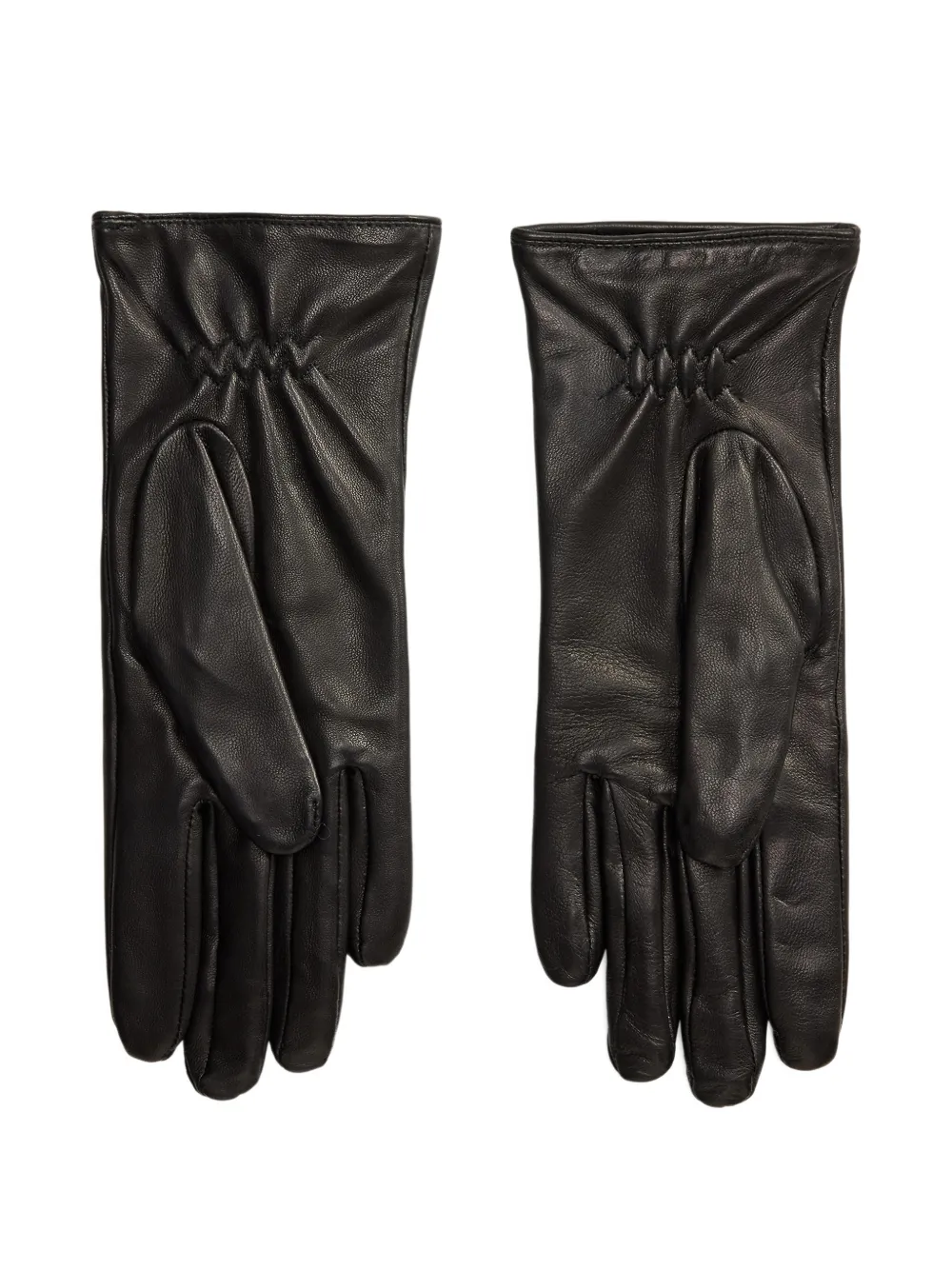 Polo Ralph Lauren Handschuhe aus Leder mit Ziernaht - Schwarz