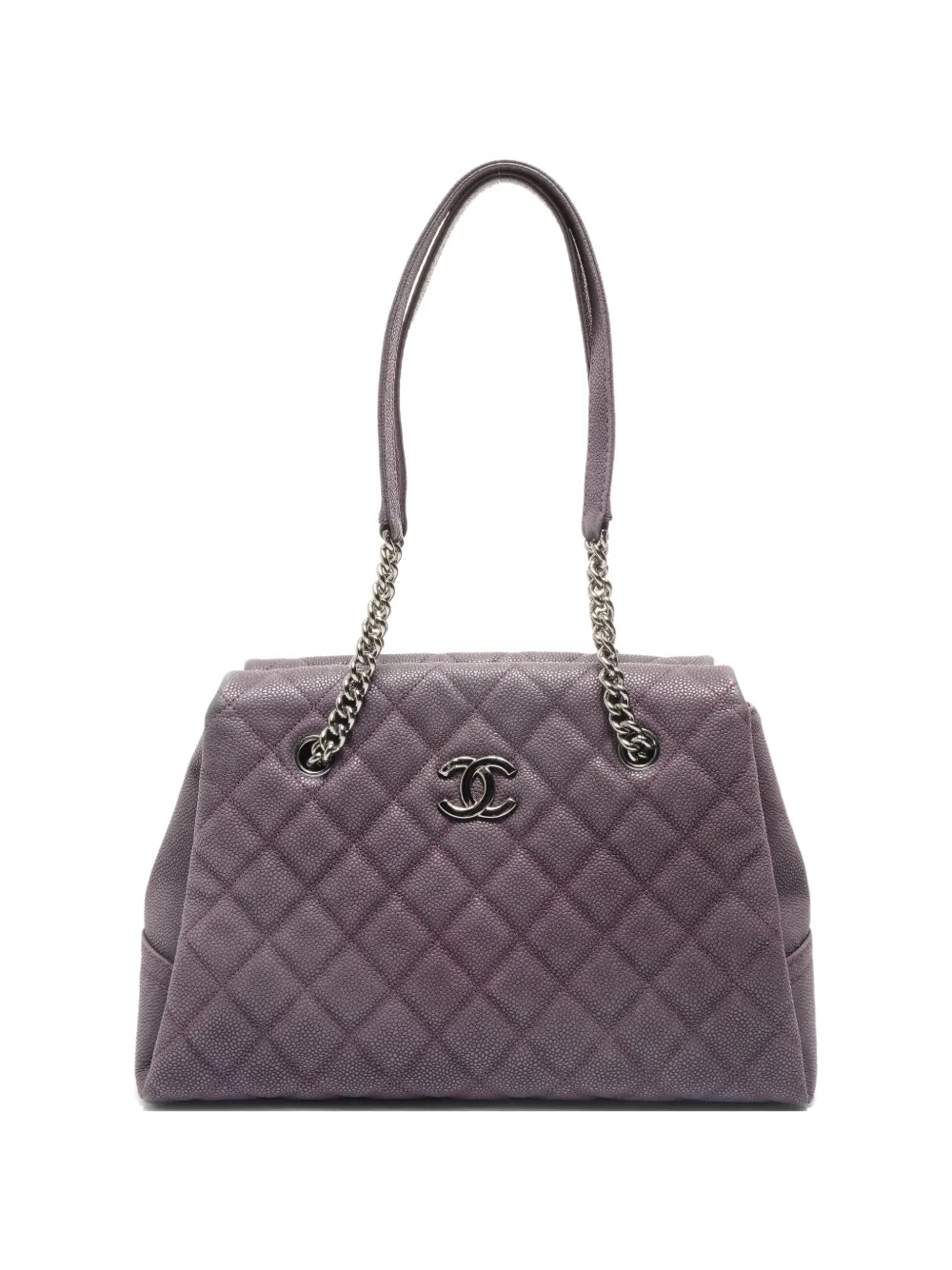 CHANEL Pre-Owned 2011-2012 diamond-quilted chain shoulder bag - Viola