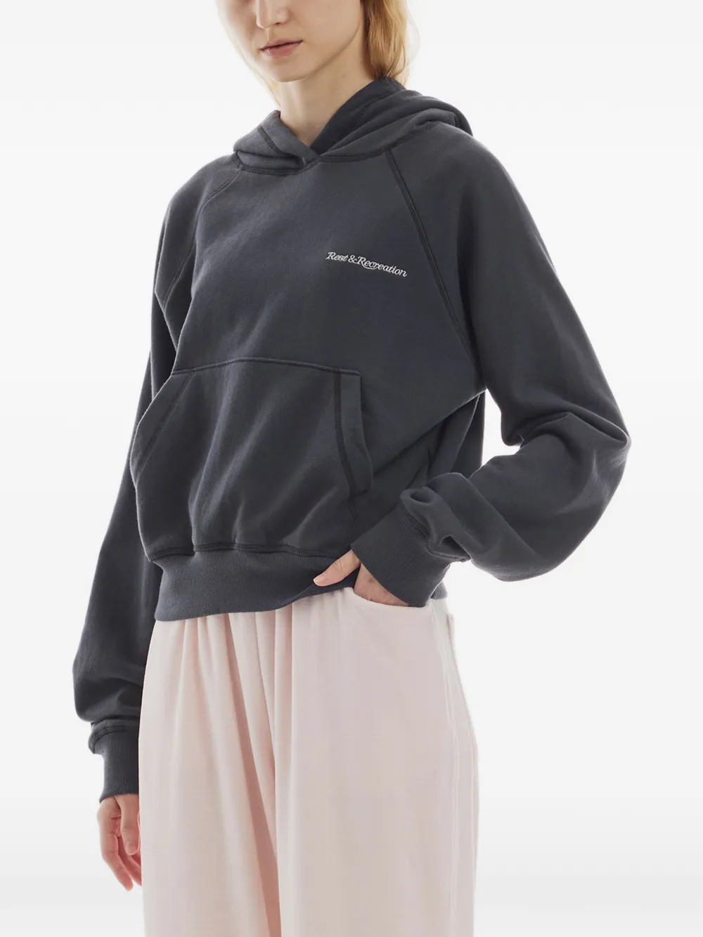  Rest&recreation Sudadera Corta Con Capucha - Gris 