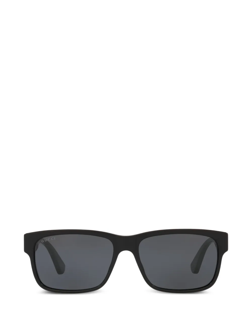 Gucci Eyewear Web-stripe rectangle-frame sunglasses · 58
