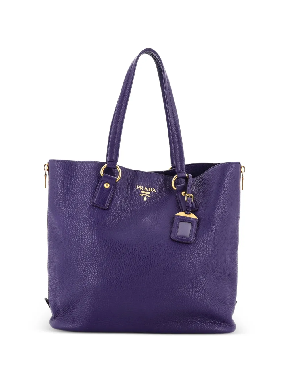 Prada Pre-Owned Side Zip Shopper Vitello Daino Large tote bag - Viola