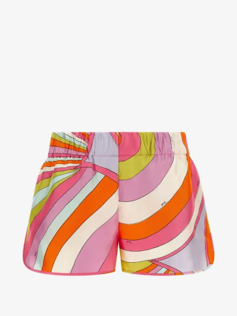 PUCCI bermudas de seda con estampado Iride
