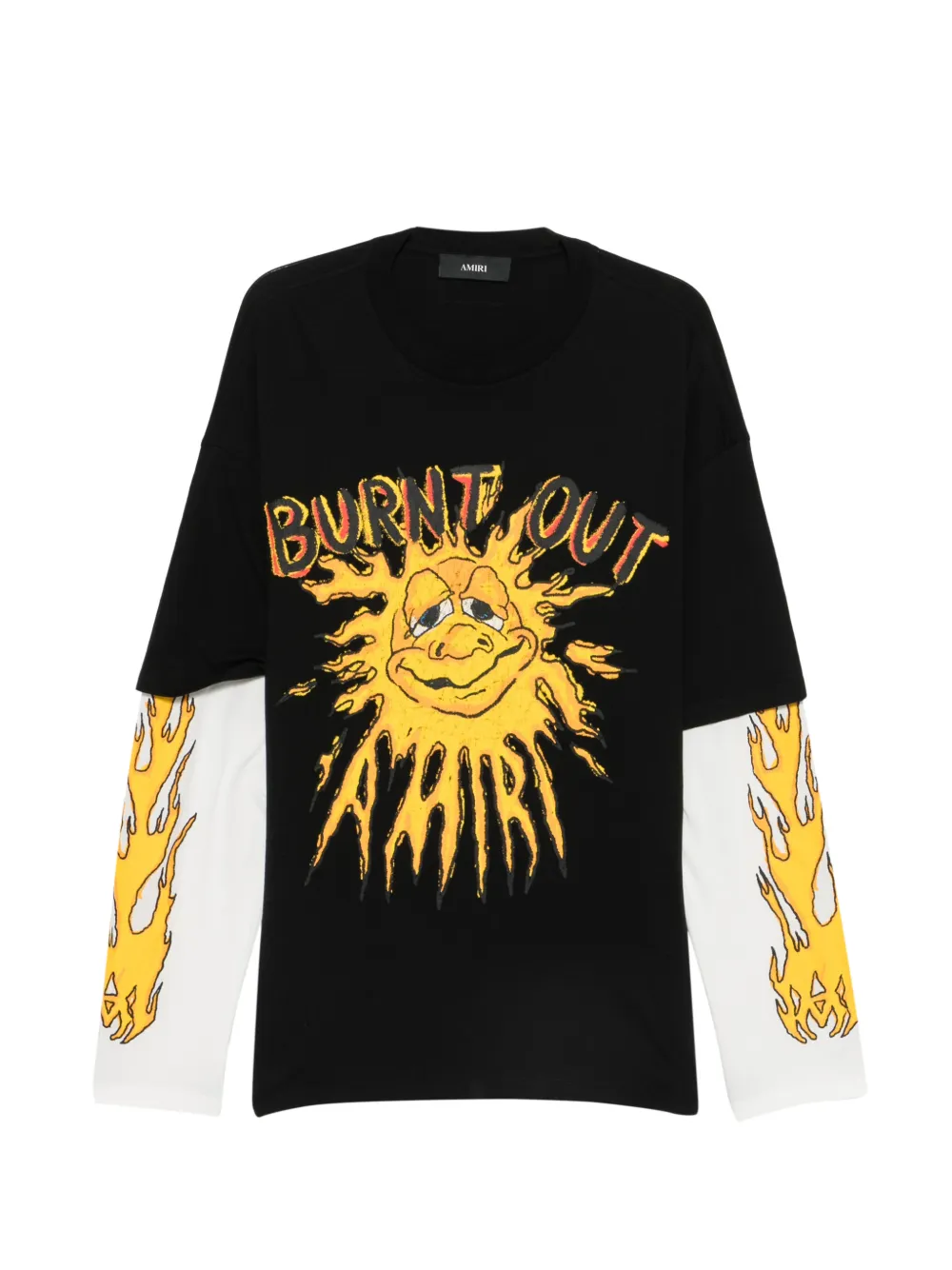 AMIRI Burnt Out LJ T-shirt - Schwarz