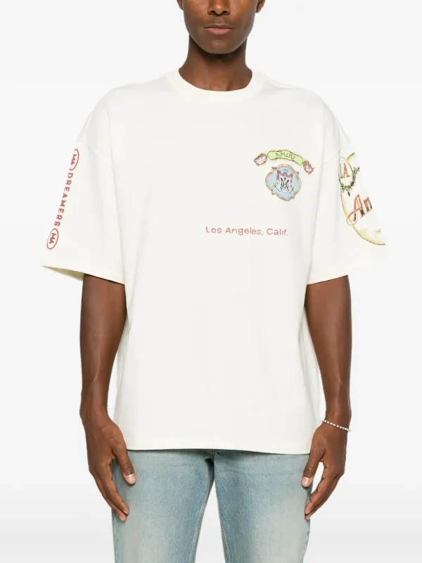 AMIRI Camiseta Vista HJ Skate Mangas Curtas | Neutro | FARFETCH BR