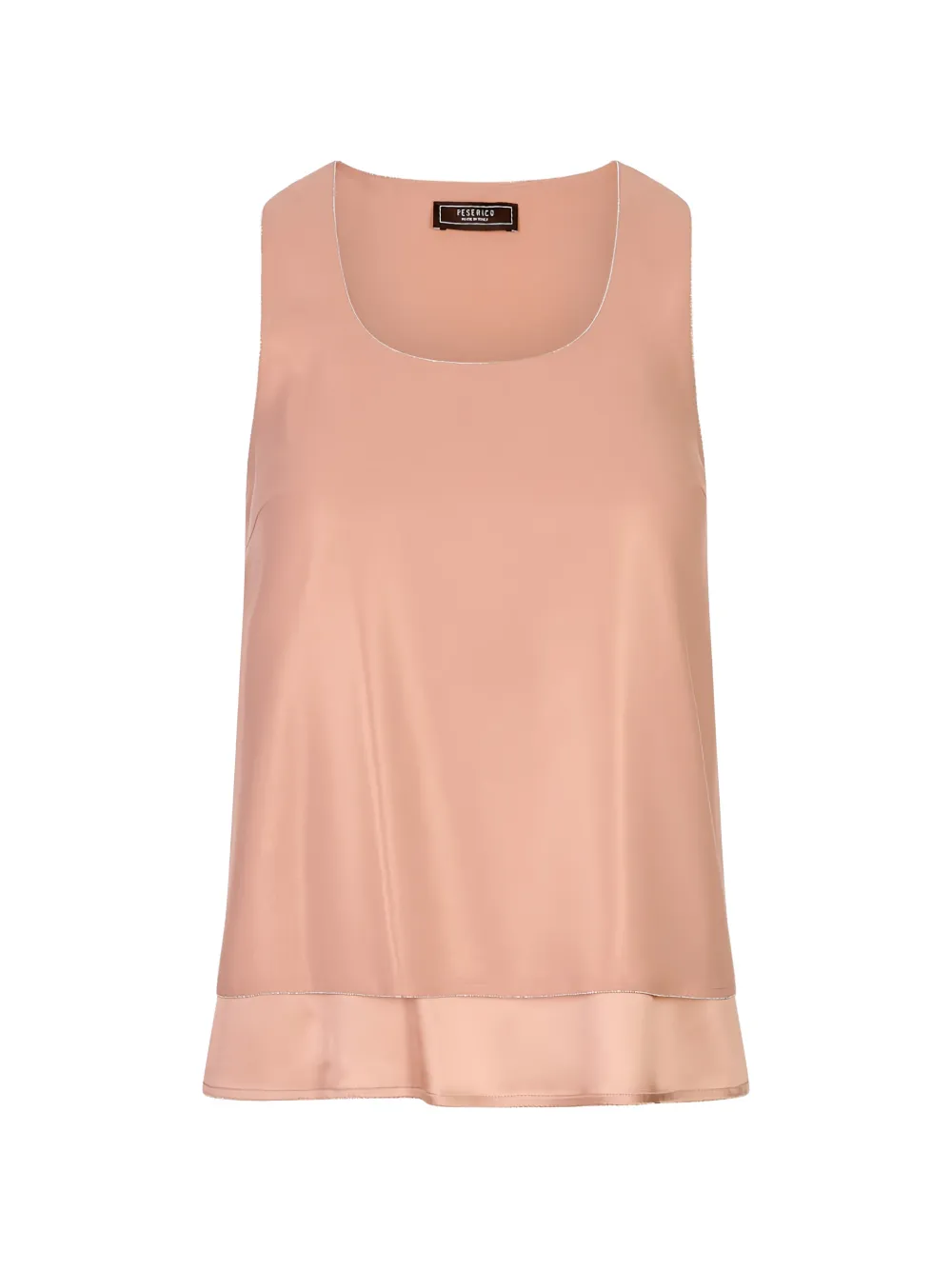 Peserico metallic-finish layered top - Rosa