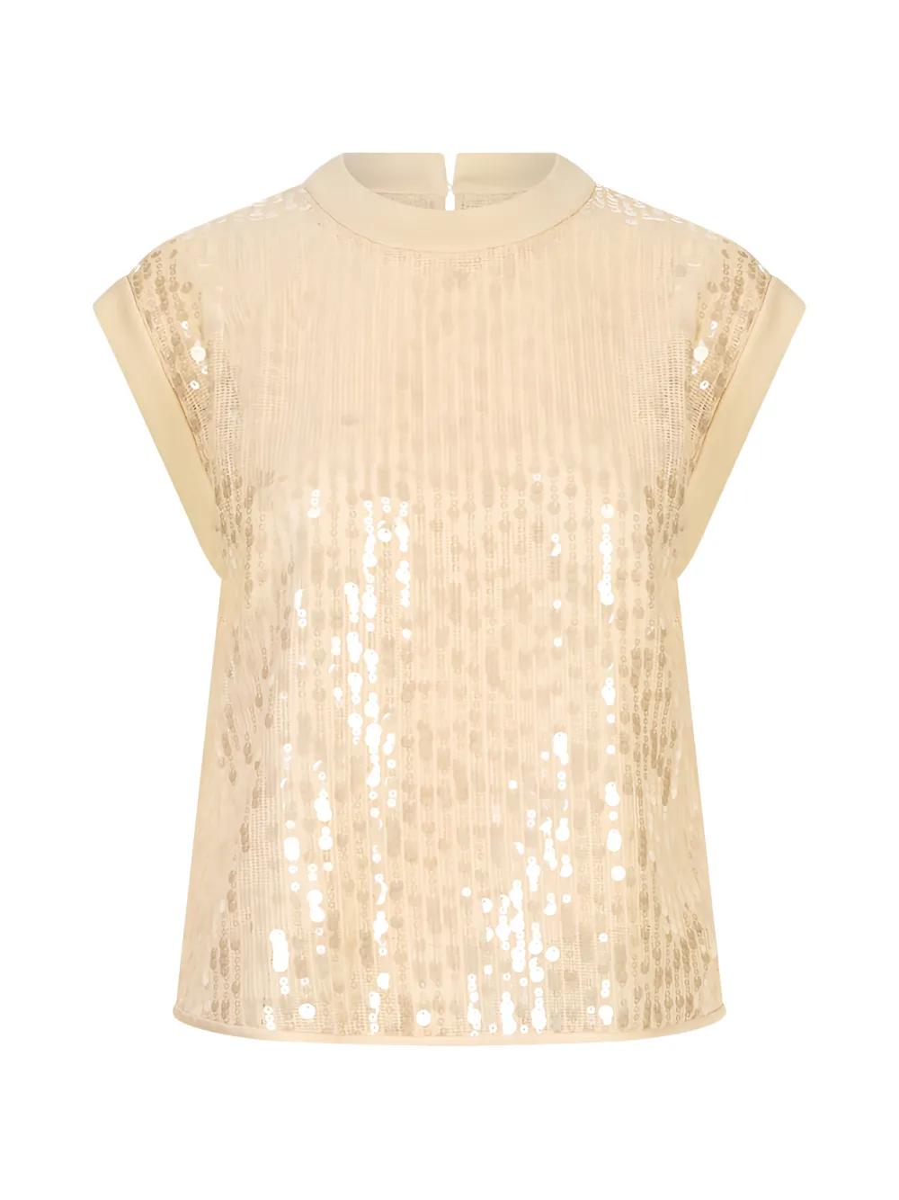 Peserico sequin-embellished sleeveless top - Toni neutri