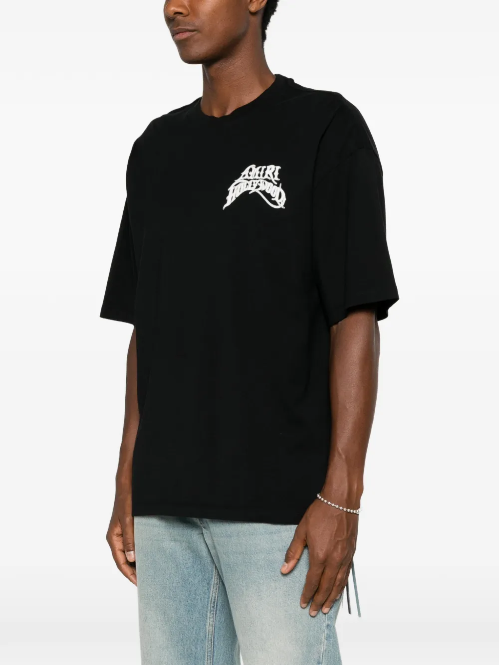 AMIRI Hollywood lichtgewicht jersey skate tee Zwart