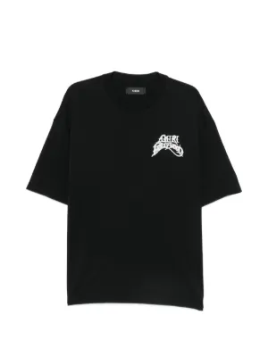 AMIRI Floral logo-print T-shirt | Black | FARFETCH