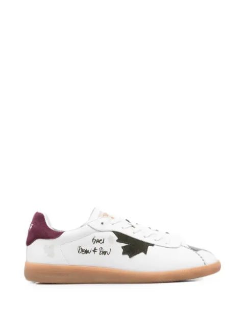 DSQUARED2 Dsquared2 Rebel maple-leaf leather sneakers