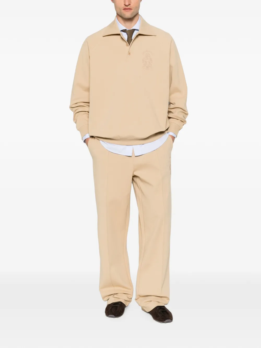 Casablanca Trainingsbroek met geborduurd logo Beige