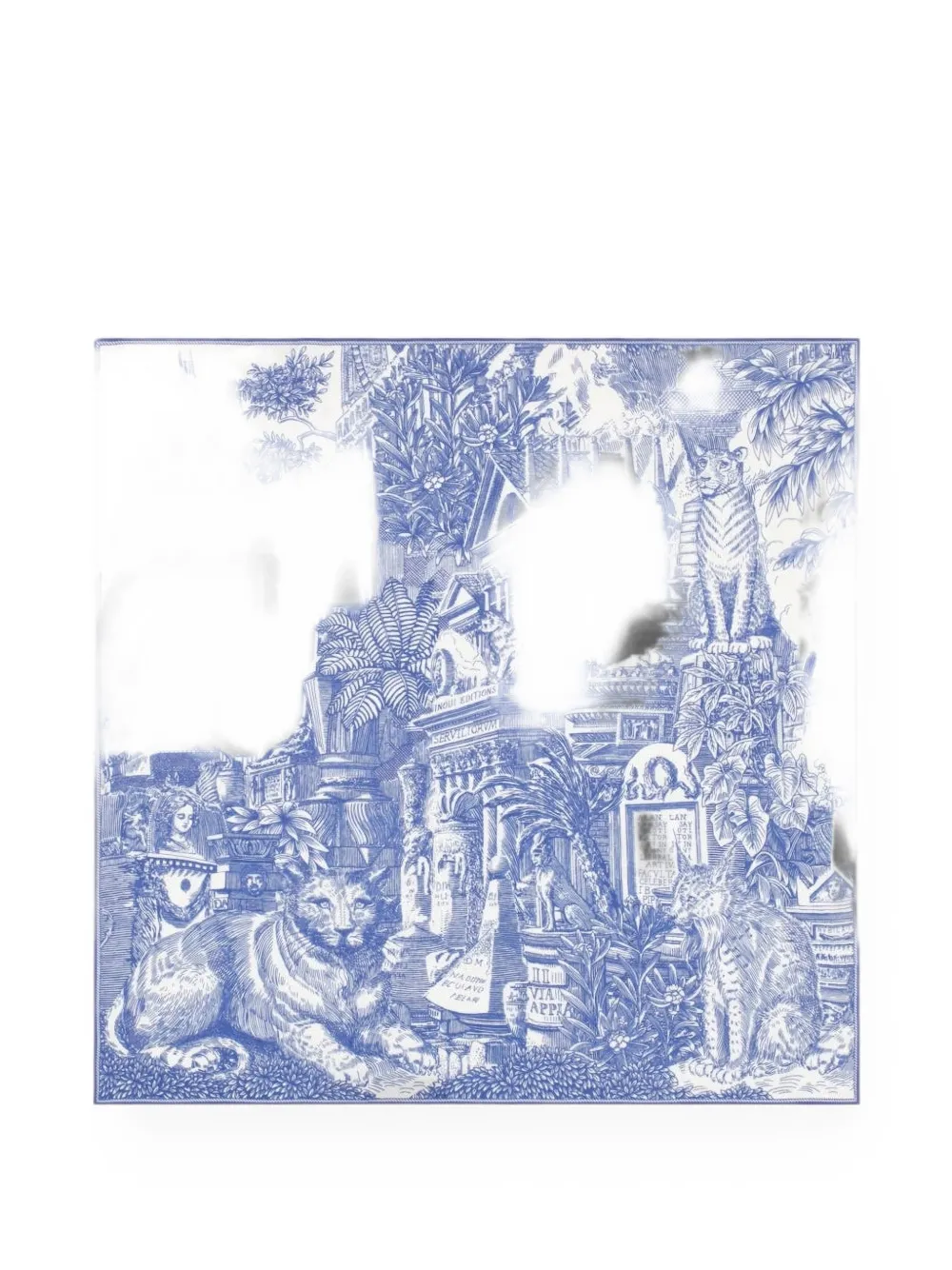 Inoui Editions graphic-print square scarf - Bianco