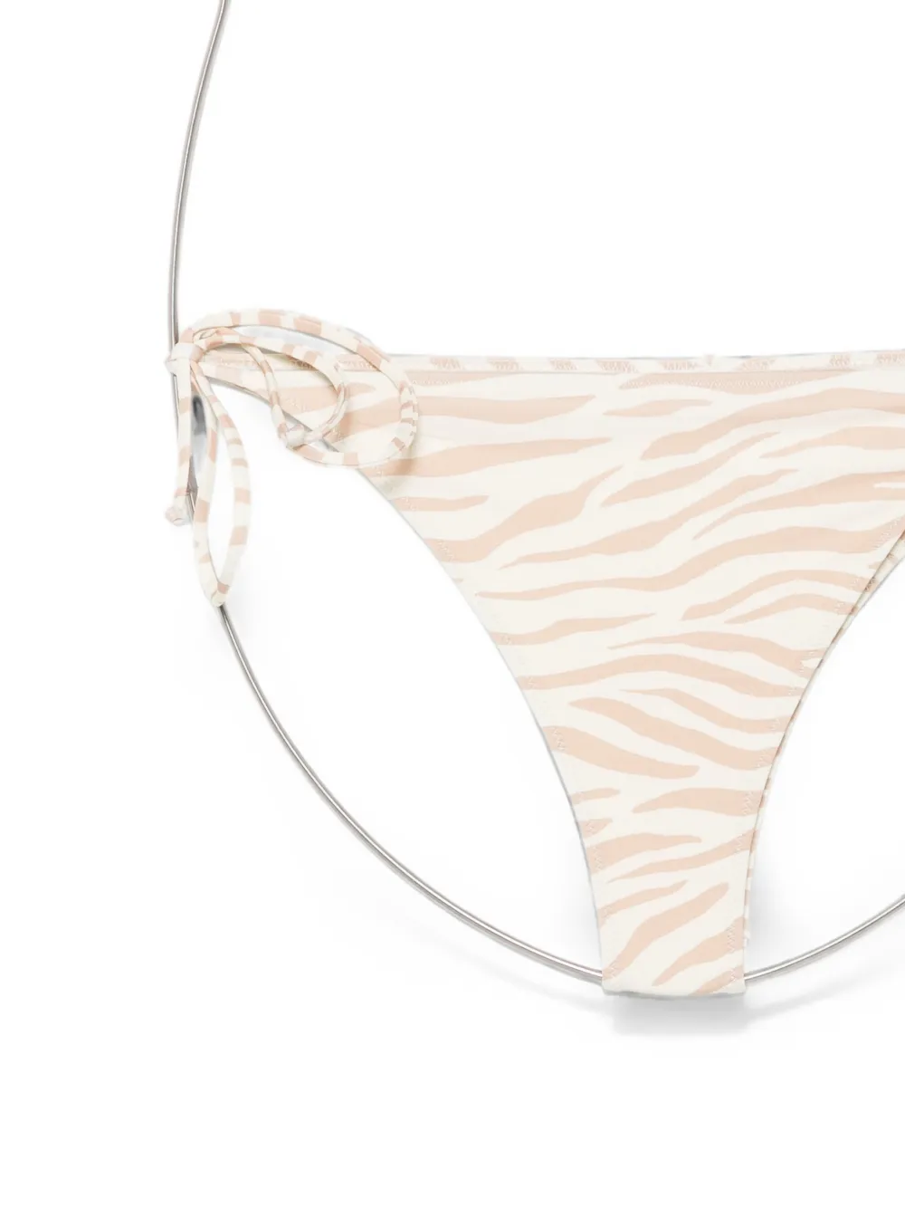 MC2 Saint Barth Marielle bikinislip met zebraprint Beige