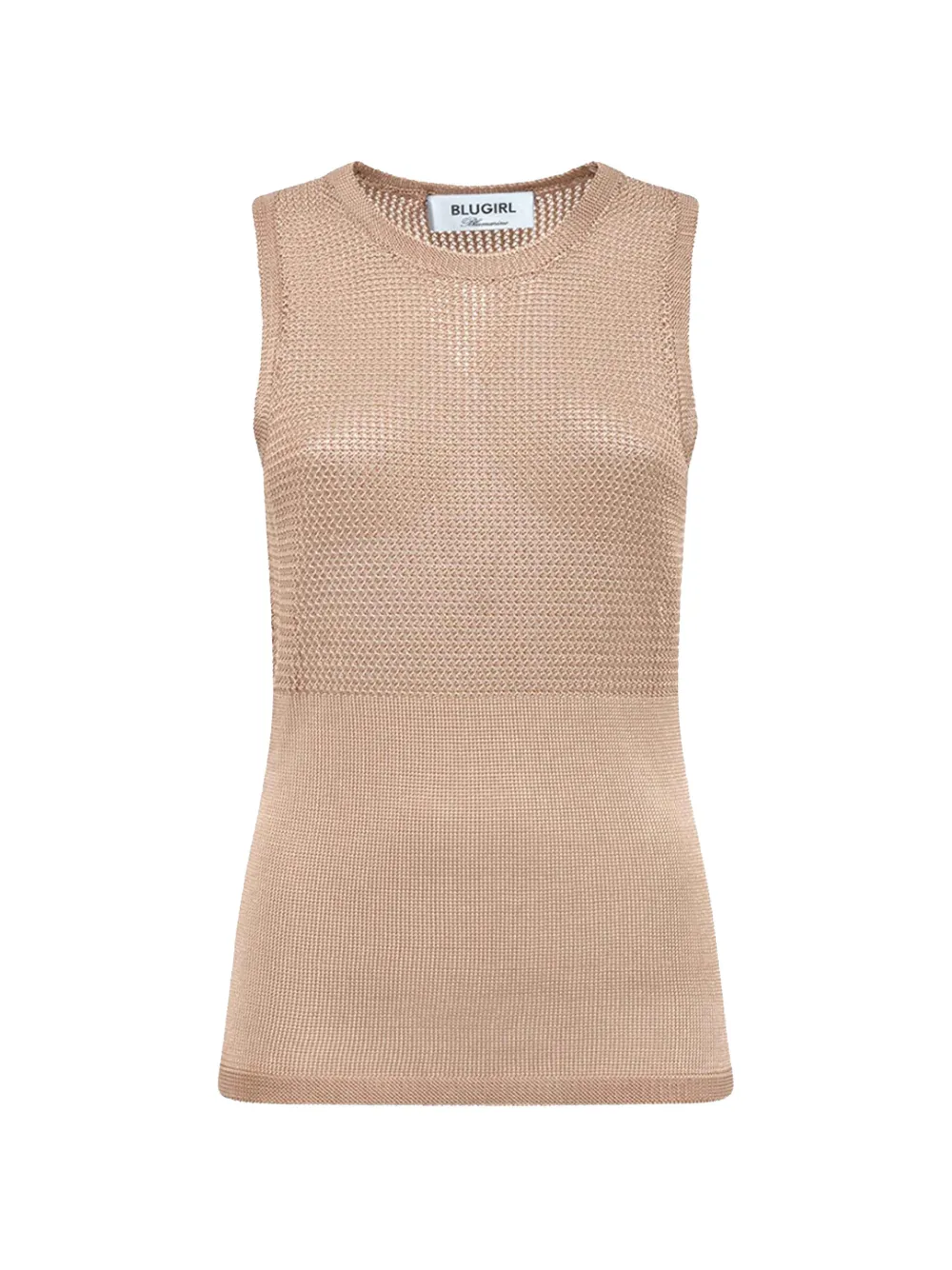 Blugirl perforated-knit sleeveless top - Toni neutri
