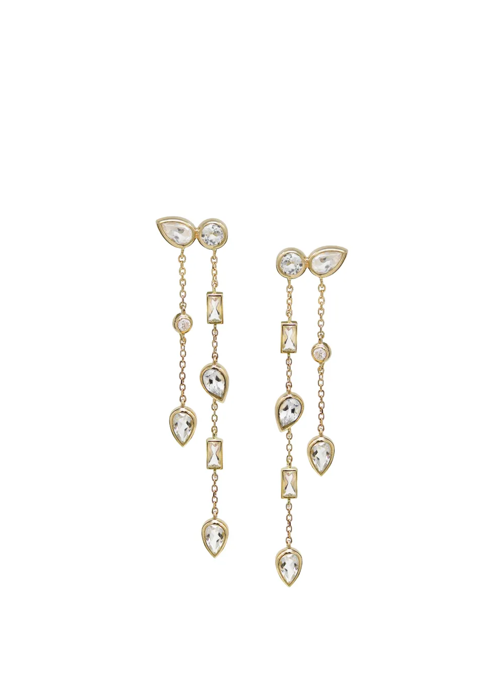 Anzie Cléo Eliana diamond and topaz earrings - Oro