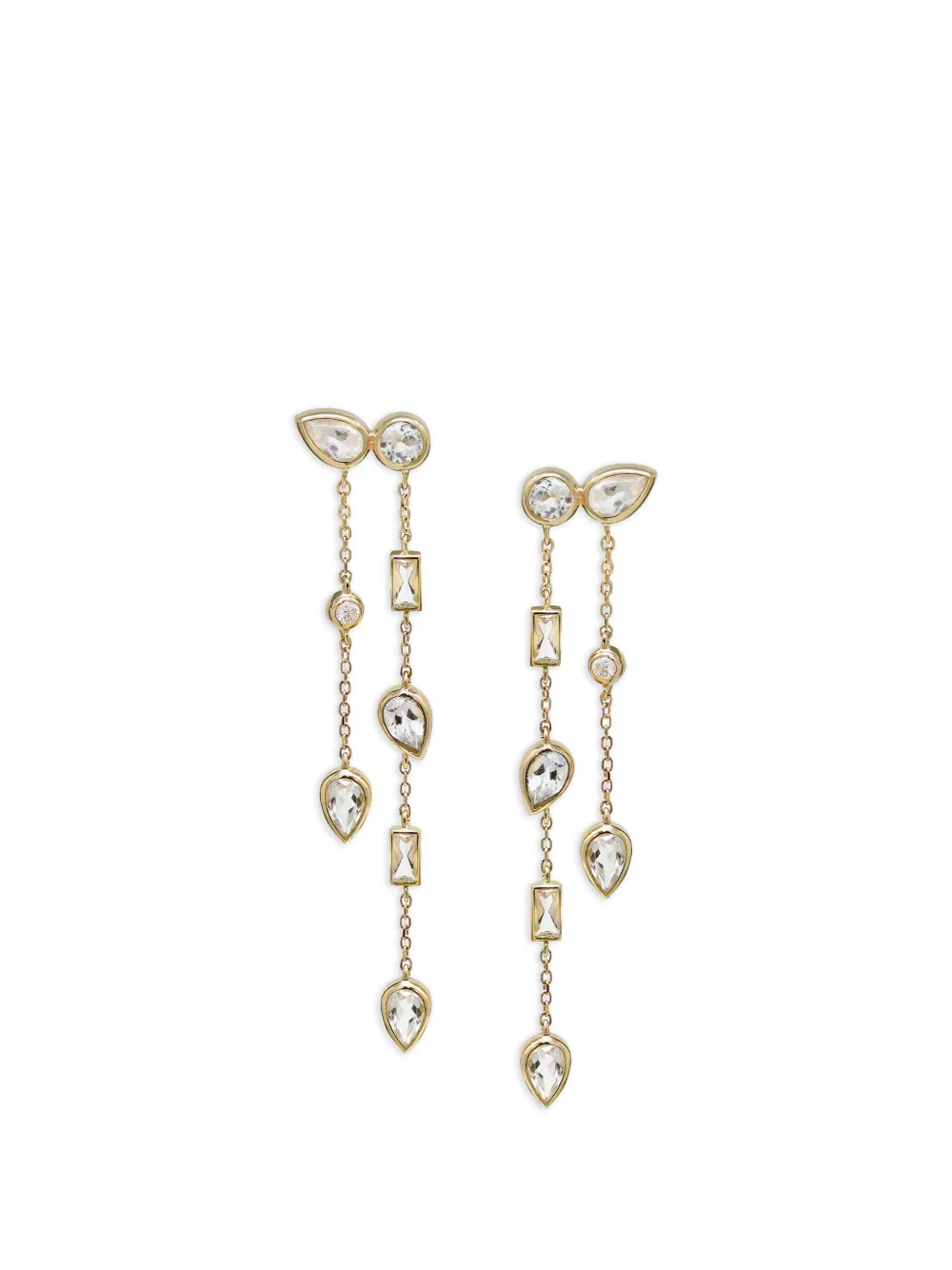 Anzie Cléo Eliana diamond and topaz earrings - Oro