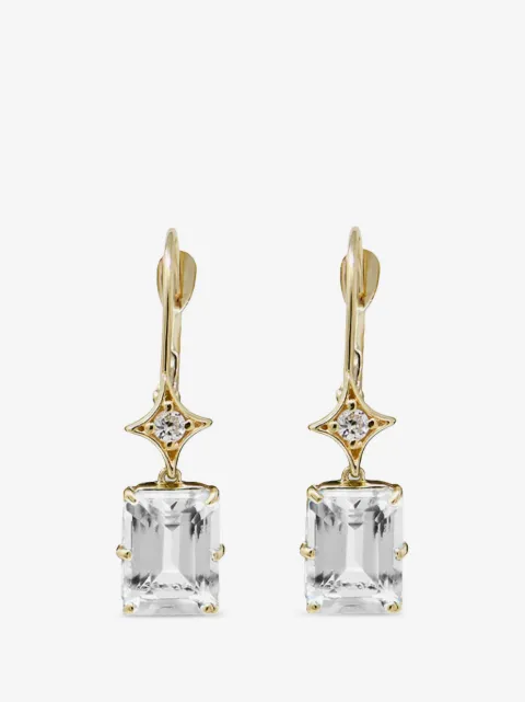 Anzie aretes Aurora con topacio