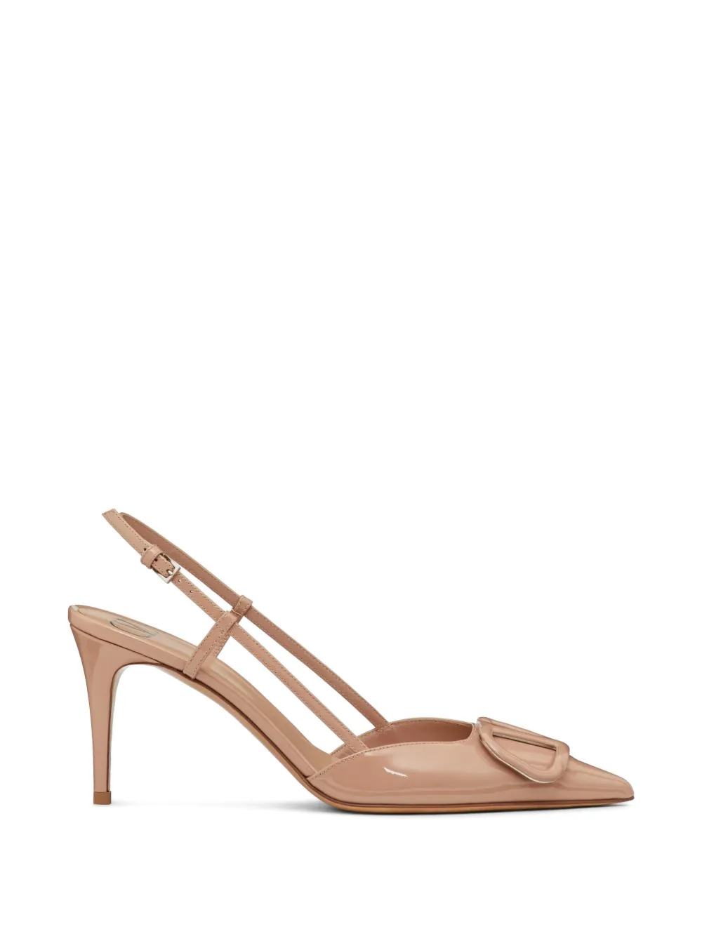 Valentino Garavani VLogo Signature patent leather pumps Beige