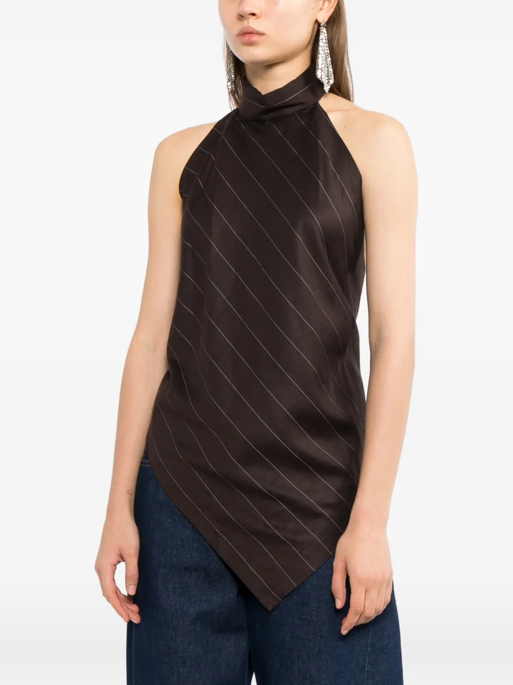 Helmut Lang Top met halternek Bruin