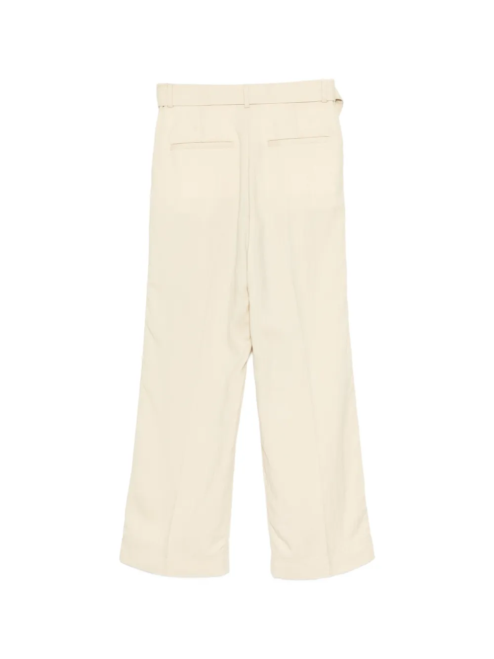 Helmut Lang Plooibroek met ceintuur Beige