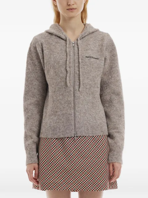 Rest&Recreation — hairy-knit zip-up hoodie