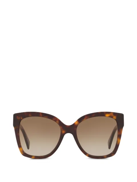 Gucci tortoise-shell rectangle-frame sunglasses