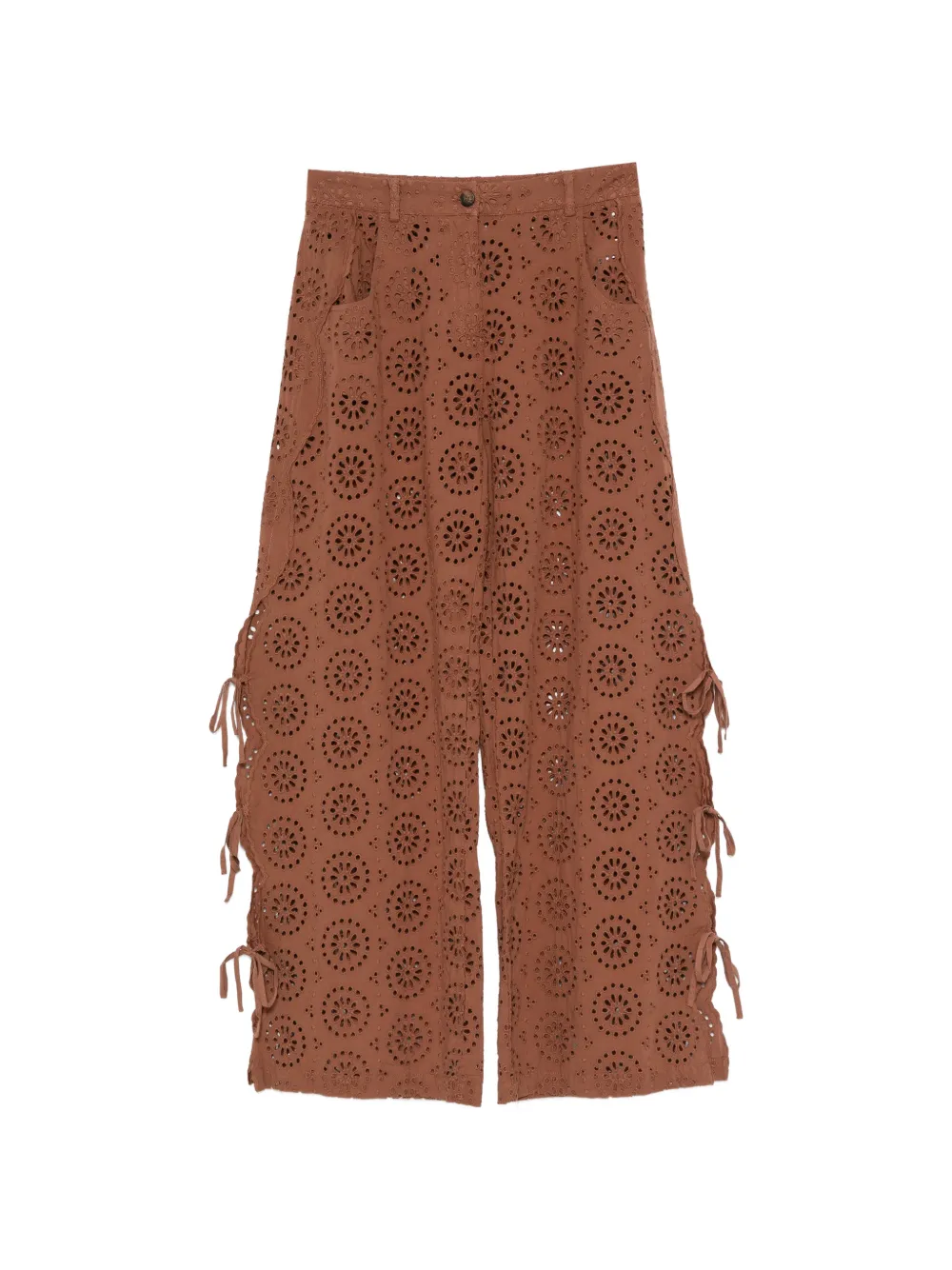 MC2 Saint Barth Kibi sangallo broek met zijstrik Bruin