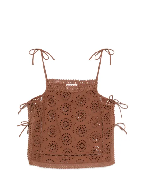 MC2 Saint Barth Stephie broderi-anglaise tie-fastening top