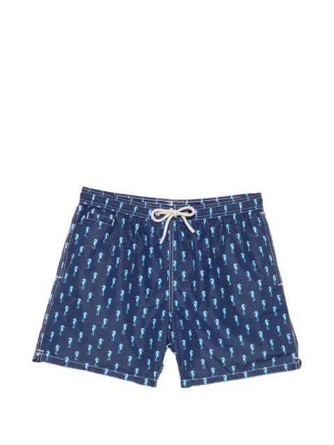MC2 Saint Barth bañador con cordones y caballitos de mar estampados