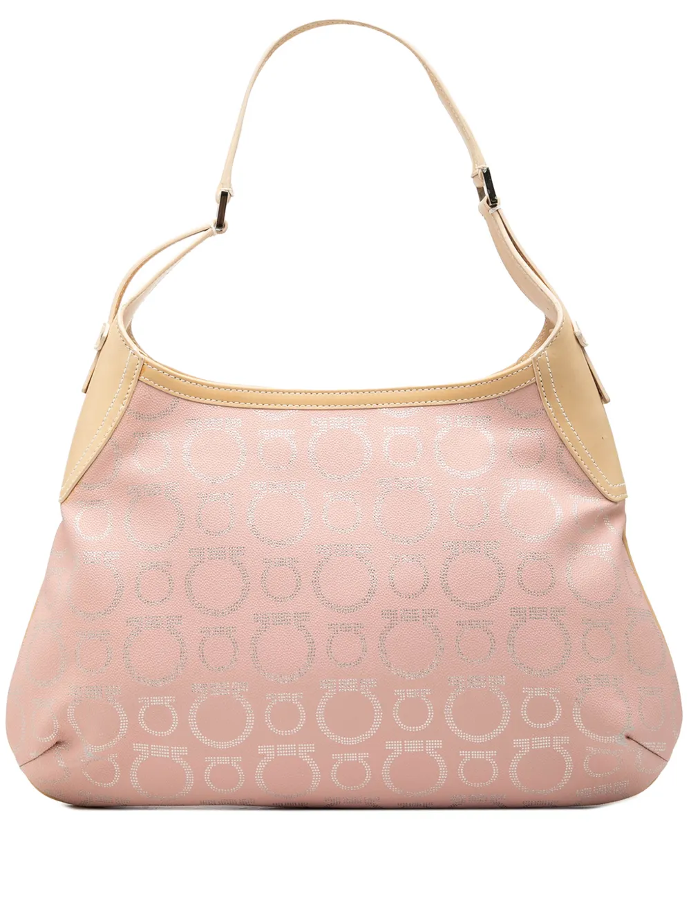 Ferragamo Pre-Owned 2000-2026 Gancini Coated Canvas hobo bag - Rosa