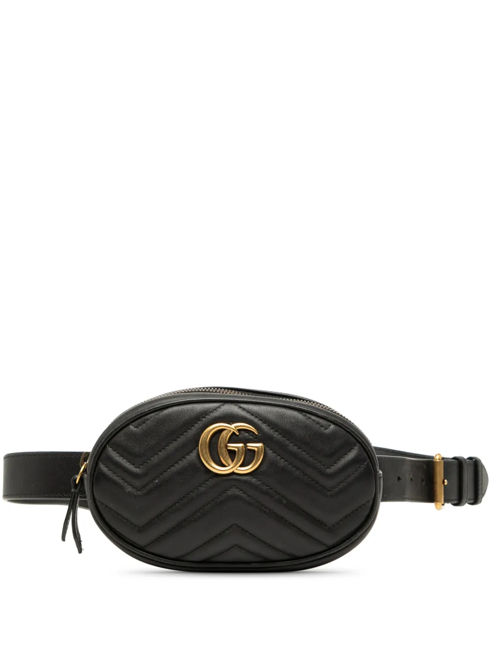 Gucci Pre-Owned 2016-2026 GG Marmont Matelasse Leather belt bag - Nero