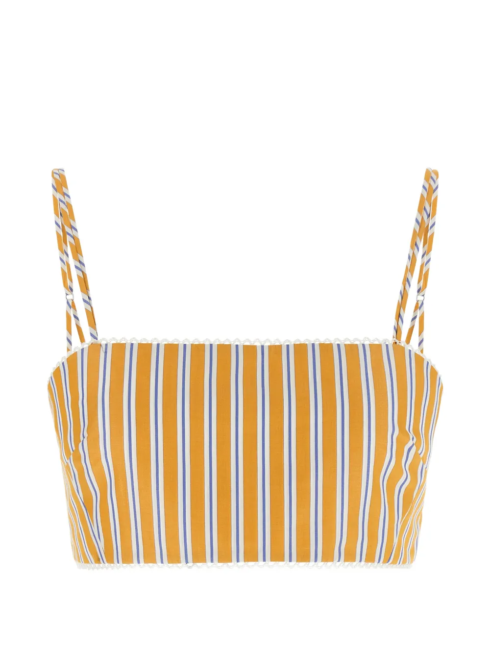 THE ANDAMANE Carrie lace-trim top - Giallo