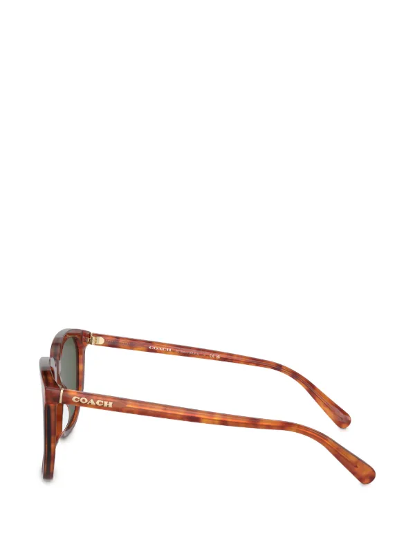 Coach tortoiseshell-effect square-frame Sunglasses | Brown | FARFETCH