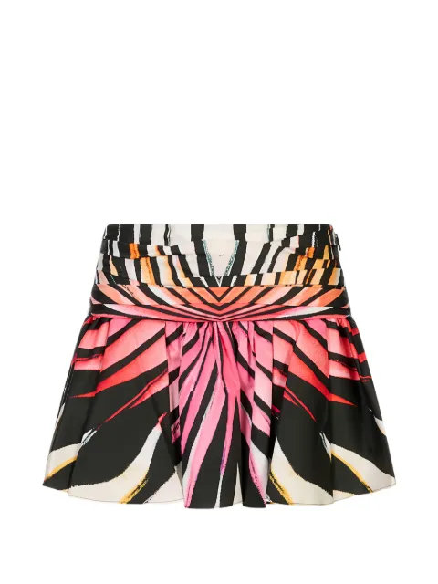Roberto Cavalli kort Ray Of Paradise nederdel med plisseringer