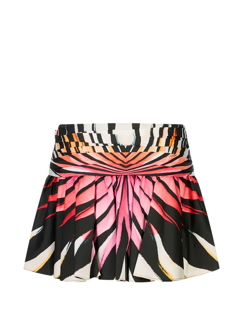 Roberto Cavalli Ray Of Paradise geplooide mini-rok Zwart