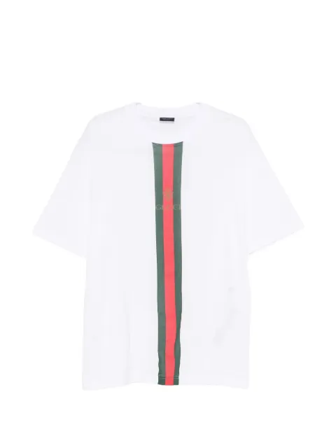Gucci Web-stripe logo-print T-shirt
