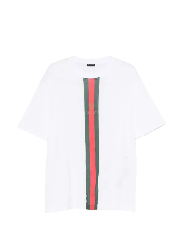 Gucci Camiseta Com Listra Web | Branco | FARFETCH BR