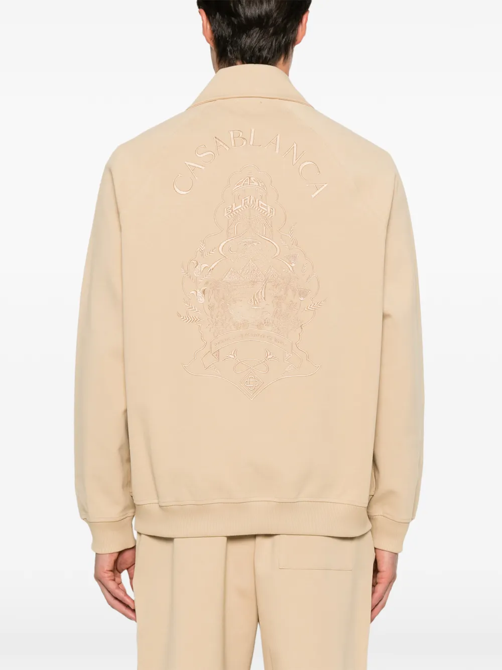 Casablanca Poloshirt met borduurwerk en raglan mouwen Beige