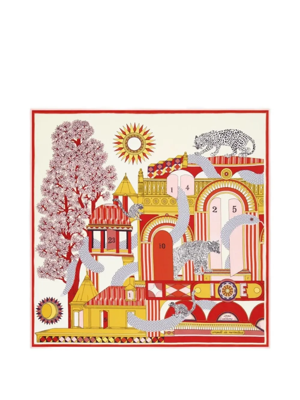 Inoui Editions graphic-print square scarf - Toni neutri