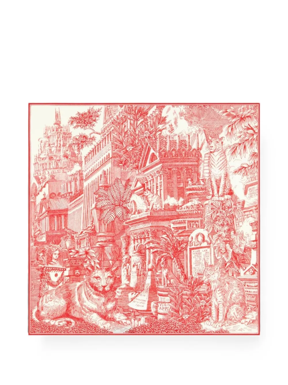 Inoui Editions graphic-print square scarf - Toni neutri